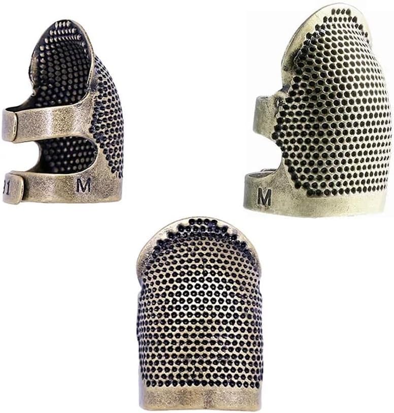 3 Pieces of Finger Protector for Sewing Thimble, Metal Adjustable Sewing Tool Quilting Craft Accessories