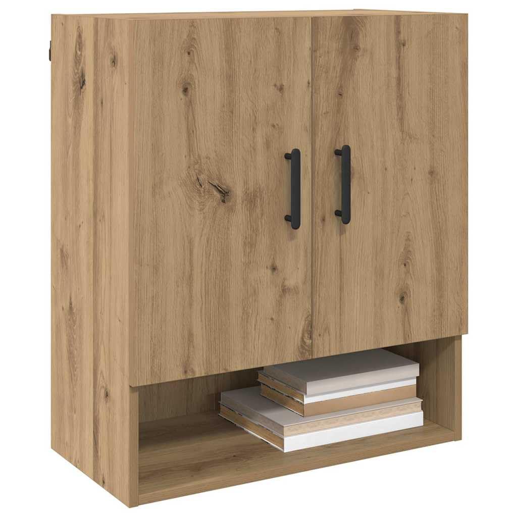 vidaXL Armario de Pared Roble Artesanal 60 x 31 x 70 cm, Armario Moderno de Pared, diseño Rectangular, Madera Resistente, baño o Sala de Estar
