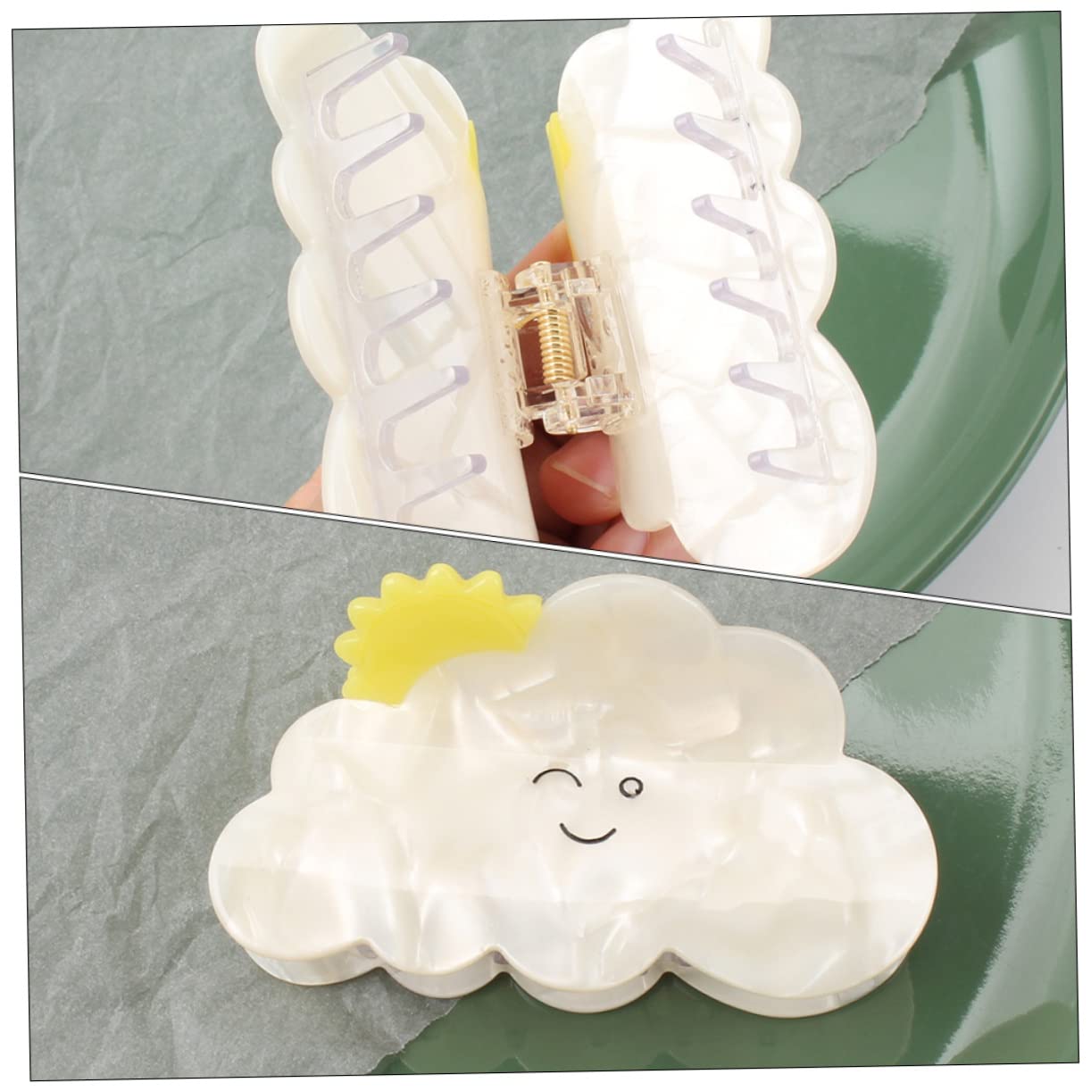Beavorty Shark Hair Claw Clip 3.15In Decorative Jaw Clip for Women Strong Flexible Hold Hair Accessory for Cooking Working Shower - Image 4