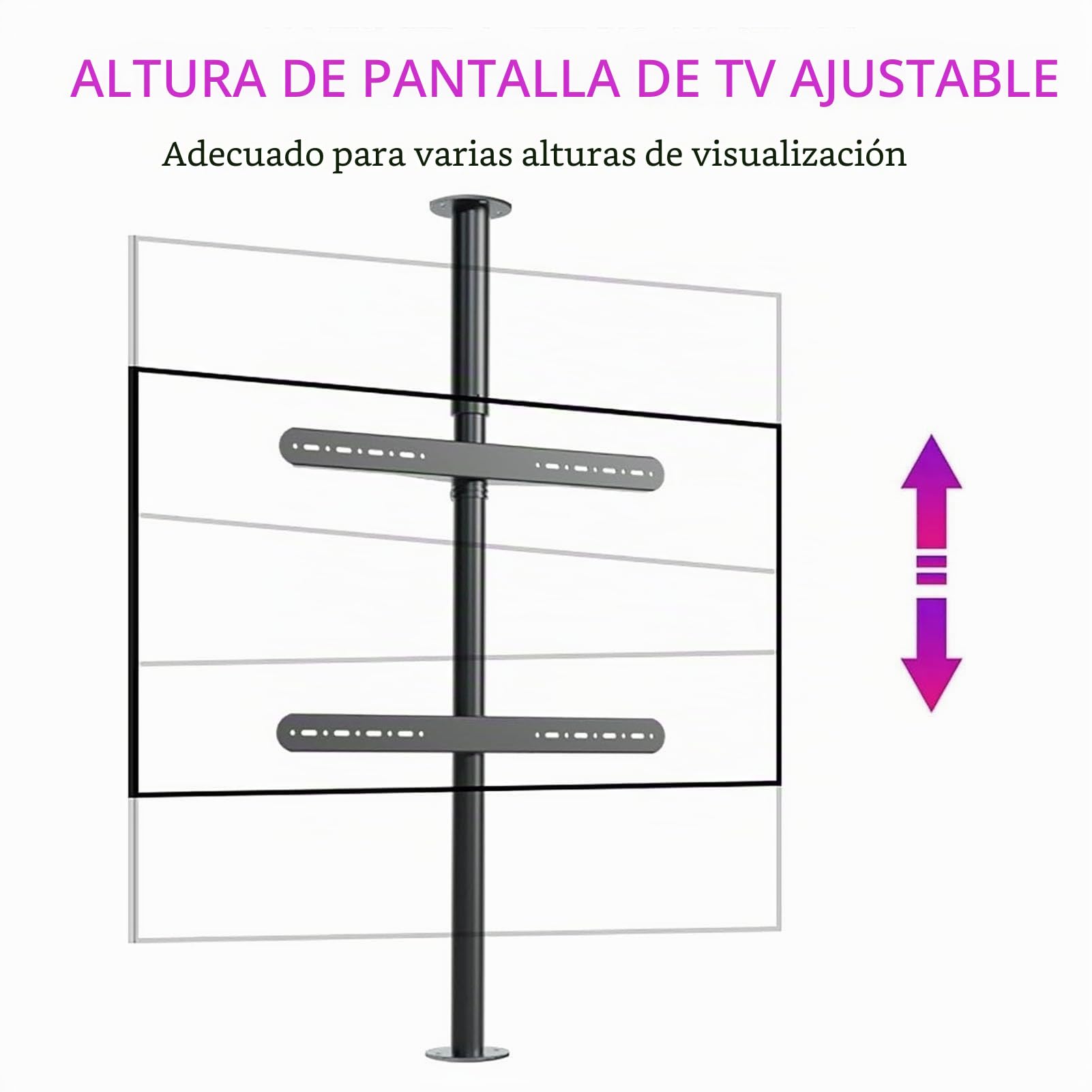 THEGA Soporte para TV con Rotación De Movimiento Completo, Marco Giratorio De 360 ​​Grados para TV, para Planos De 32 A 75 Pulgadas(2000-2950mm)