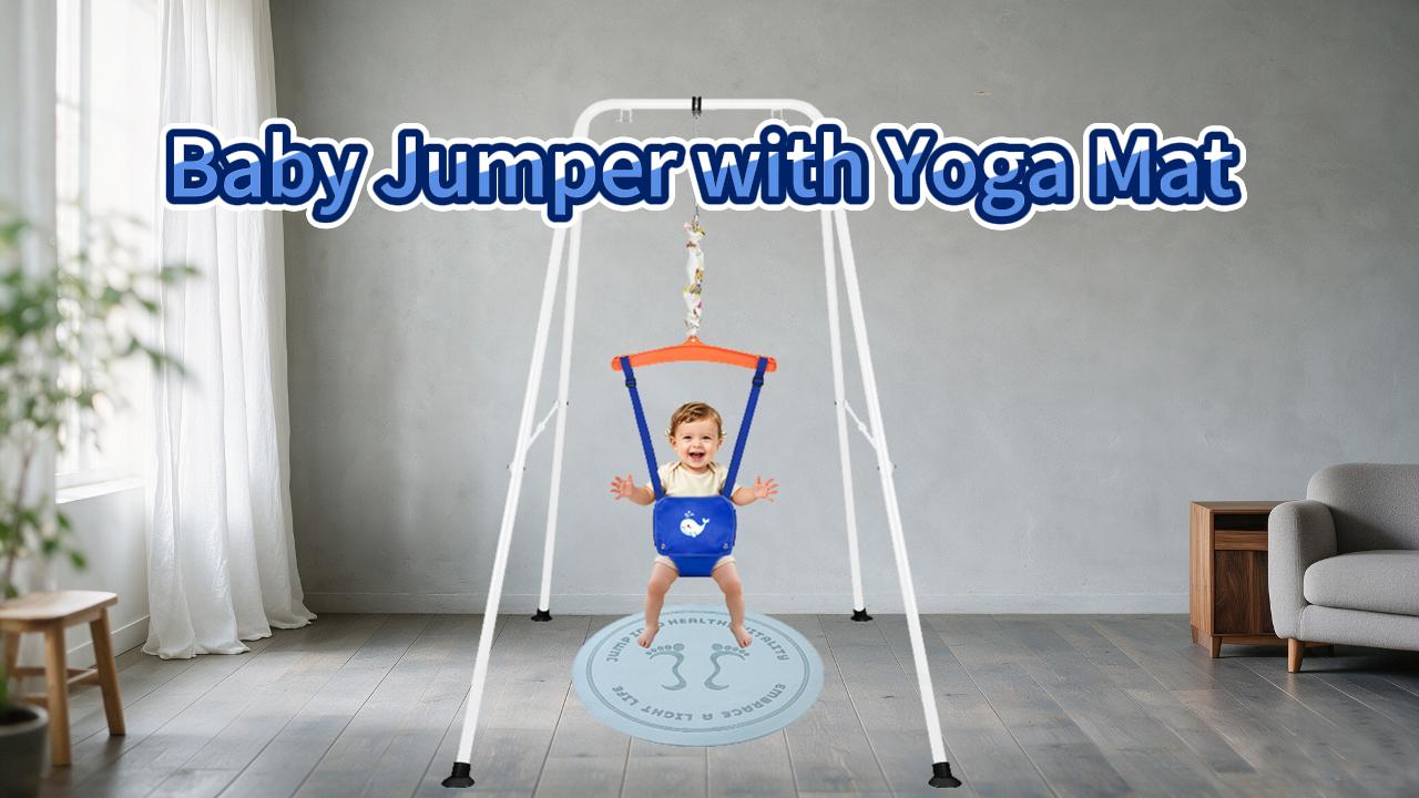 Columpios y Saltadores para Bebés Plegables con Alfombra de Yoga para 6–24 Meses miniatura 7