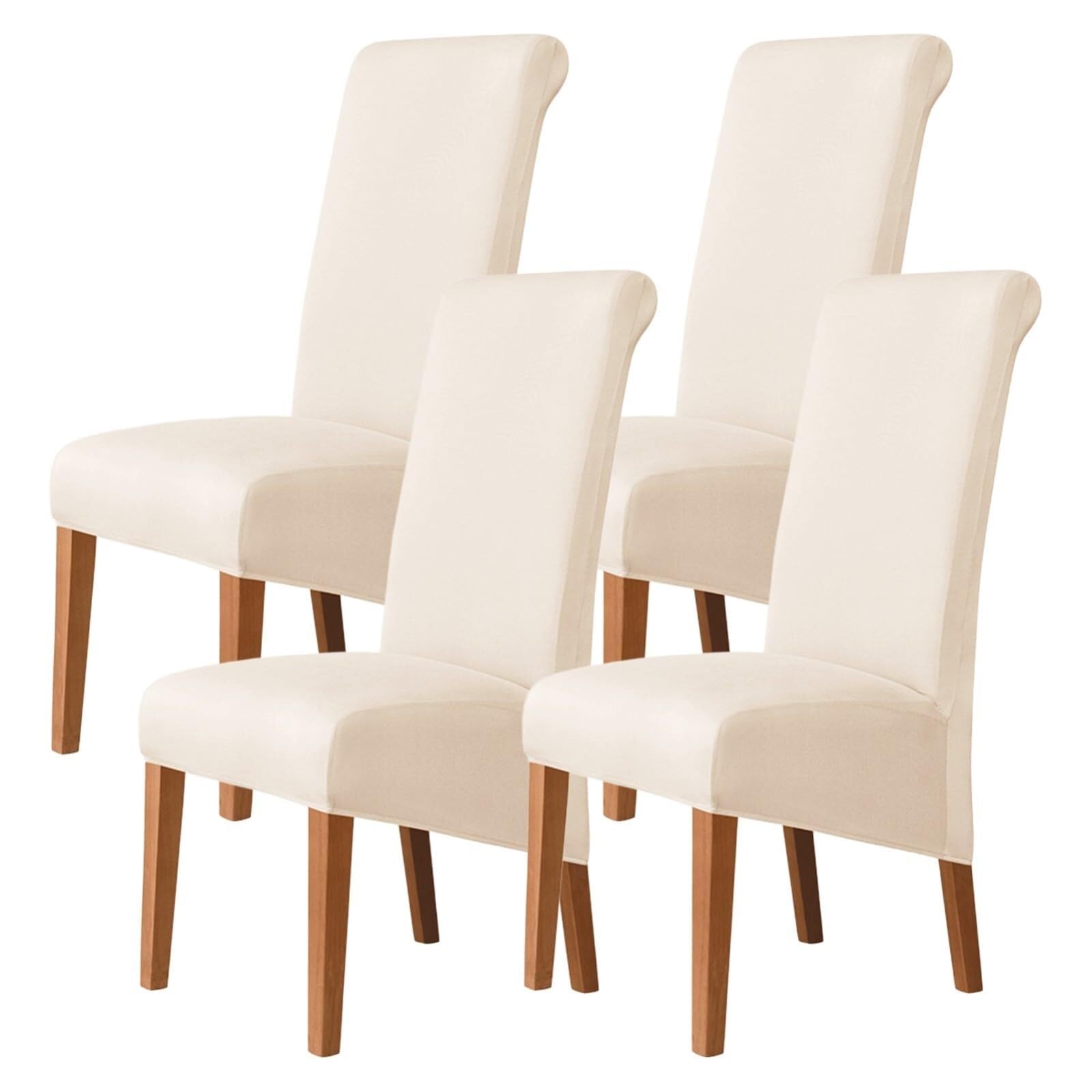 NMVAWIPT Stretch High-Back Dining Chair Covers, Removable Washable Protectors With Elastic Bottom, For Home, Restaurant, Banquet(#11,4Pcs)