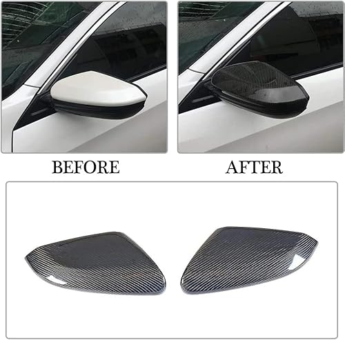 Miniatura 4 de MCARCAR KIT Cubierta de espejo compatible con Honda Civic 10th SedanCoupeHatchback 2016-2018 de fibra de carbono de repuesto para retrovisor lateral