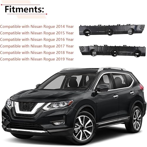 Miniatura 2 de RLB-HILON Soporte de parachoques delantero compatible con Nissan Rogue 2014 2015 2016 2017 2018 2019 año, para 62222-4BA1A 62223-4BA1A