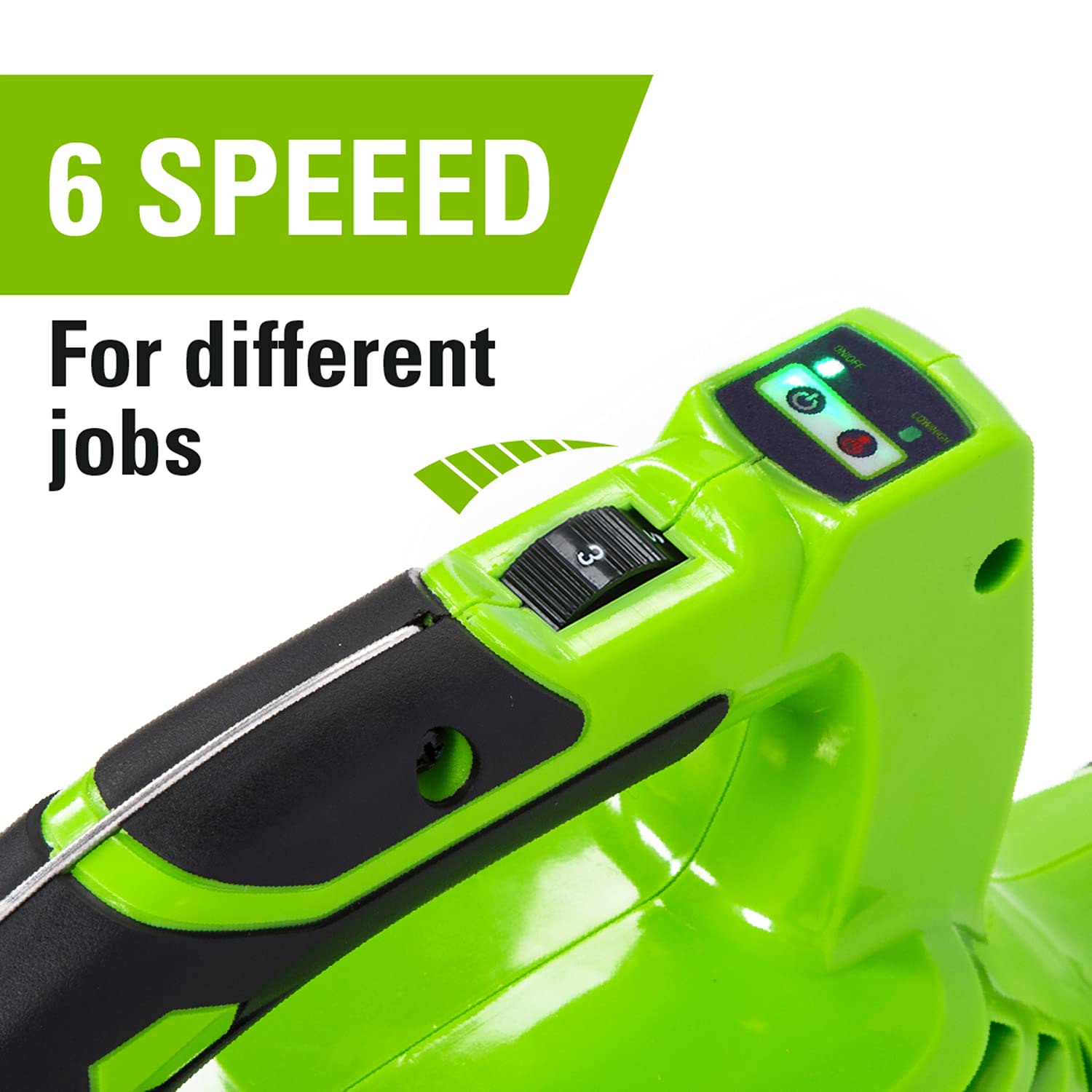 Greenworks 48V(24V x 2) Akku Laubsauger / Laubbläser mit Schultergurt, bürstenloser Motor, 322 km/h, 9 m³/min, 45L Fangsack, zwei 4Ah Batterien & Ladegerät, 3 Jahre Garantie GD24X2BVK4X
