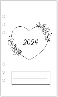 2024 Monthly Planner Calendar Refills for A5 Size Planners, Fits kikiki.K, Filofax, Louis Vuitton GM, Day Designer, Carpe Diem (Love)