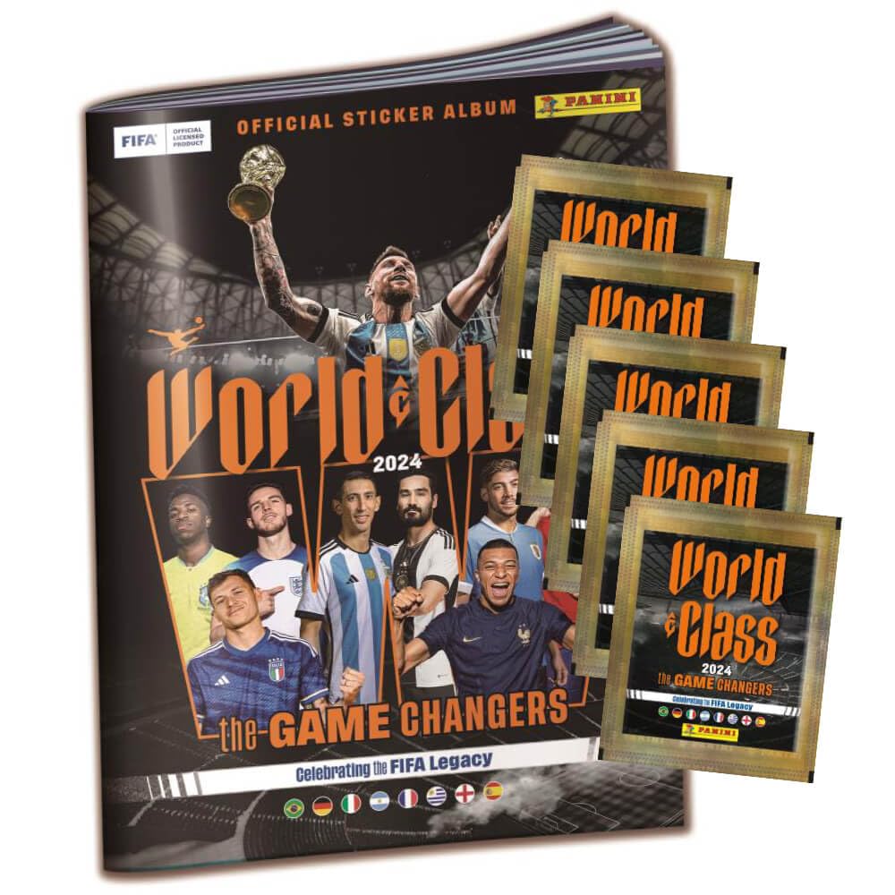Panini World Class 2024 Football Sticker - 1 Album + 5 Bags Collectible Stickers