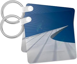 3dRose, Graceful Sundial Bridge spanning the Sacramento River in Redding., Key Chain