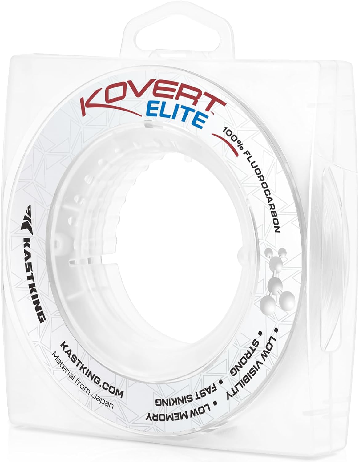 KastKing Kovert Elite 100% Fluorocarbon Fishing Line, Shock Resistant, High Clarity, Low Visibility, Highly Abrasion Resistant, Fast Sinking, Low Stretch, Low Light Refraction