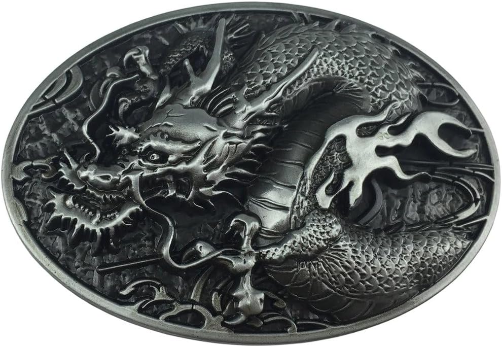 Western Cowboy Belt Buckles 3d Longteng Relief Oval Buckle, Western Simple Men's Belt Buckle for Women Men's Belt