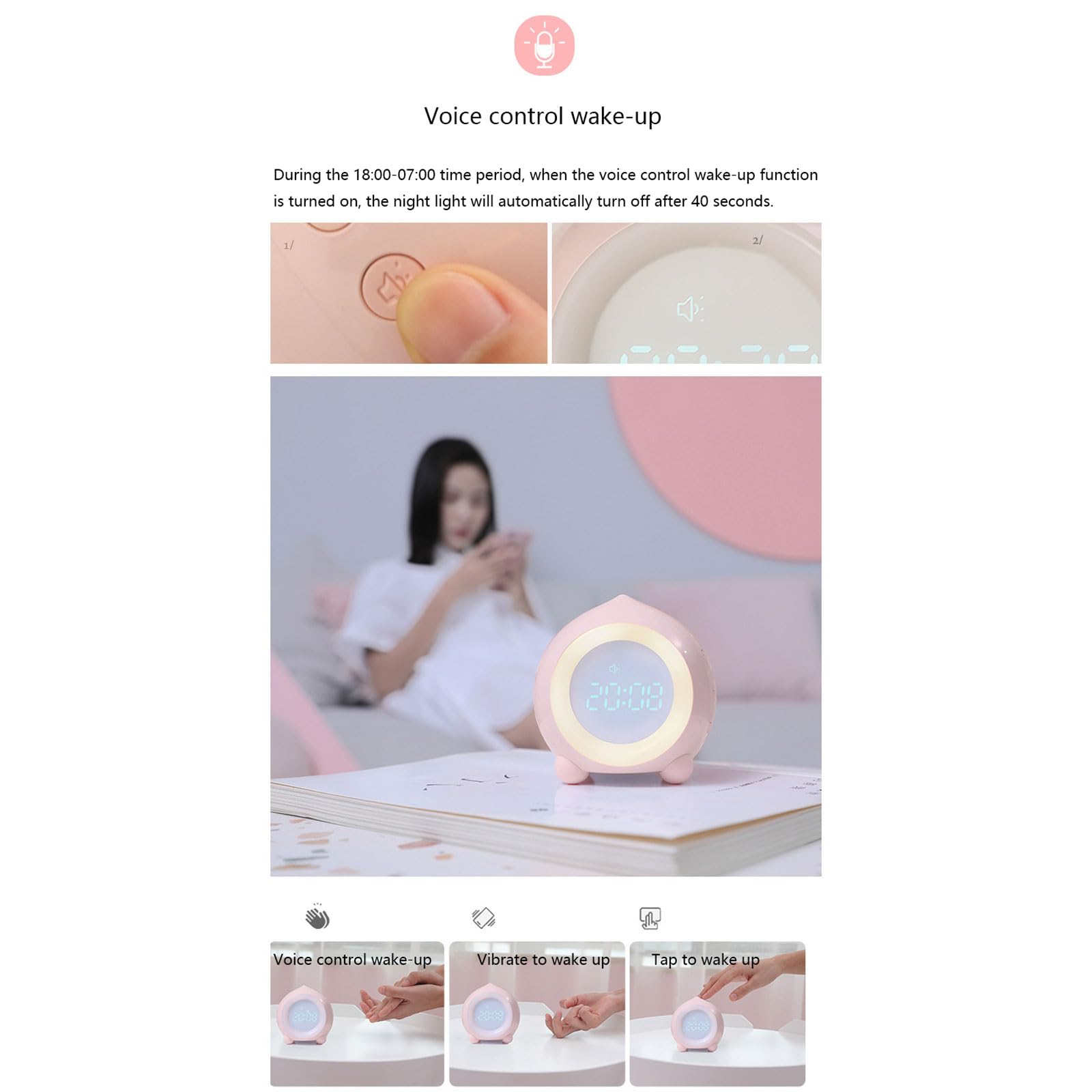 despertador, Reloj despertador inteligente for niños, entrenador de sueño