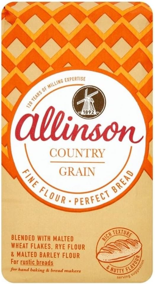 Allinson Country Grain Strong Bread Flour (1Kg) - Pack of 2