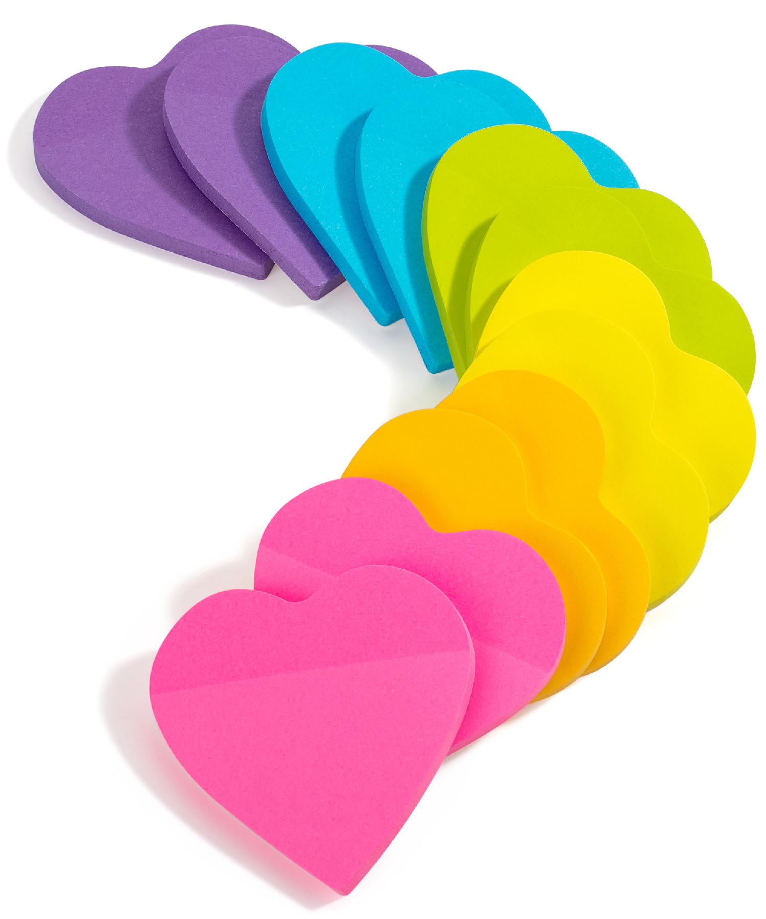 Mr. Pen- Heart Sticky Notes, 12 Pads, 60 Sheets/Pad, Bright Color, Cute Sticky Notes, Heart Shaped Sticky Notes Heart Shaped Note Pads, Heart Notes, Heart Shaped Note Pad, Valentine's Gift