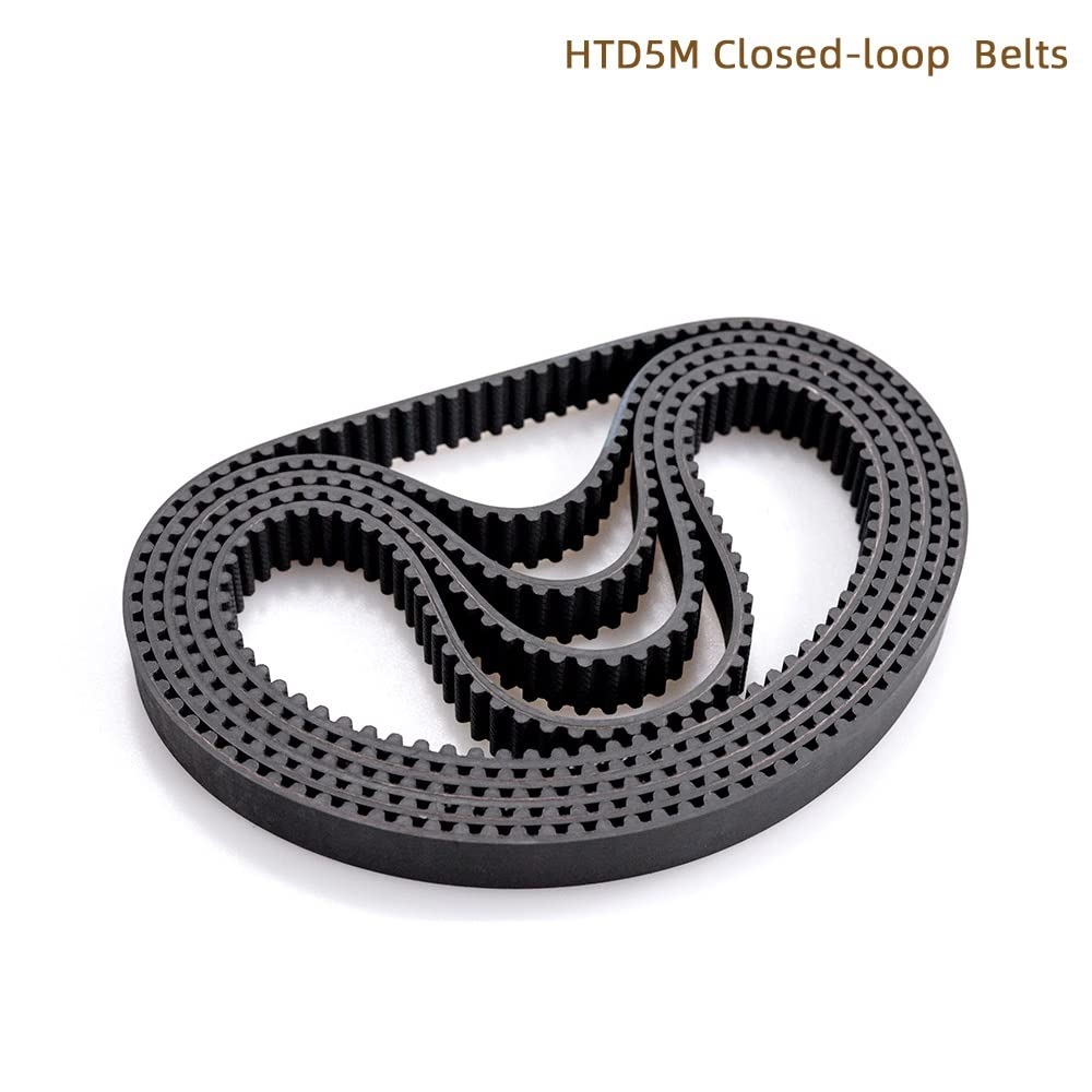 Premium 5Pcs HTD5M Synchronous Timing Belts, Length 640/645/650/655/660/665/670/675/680/685/690mm Width 10/12/15/20/25mm (Size : 5M640, Style : Width25mm)