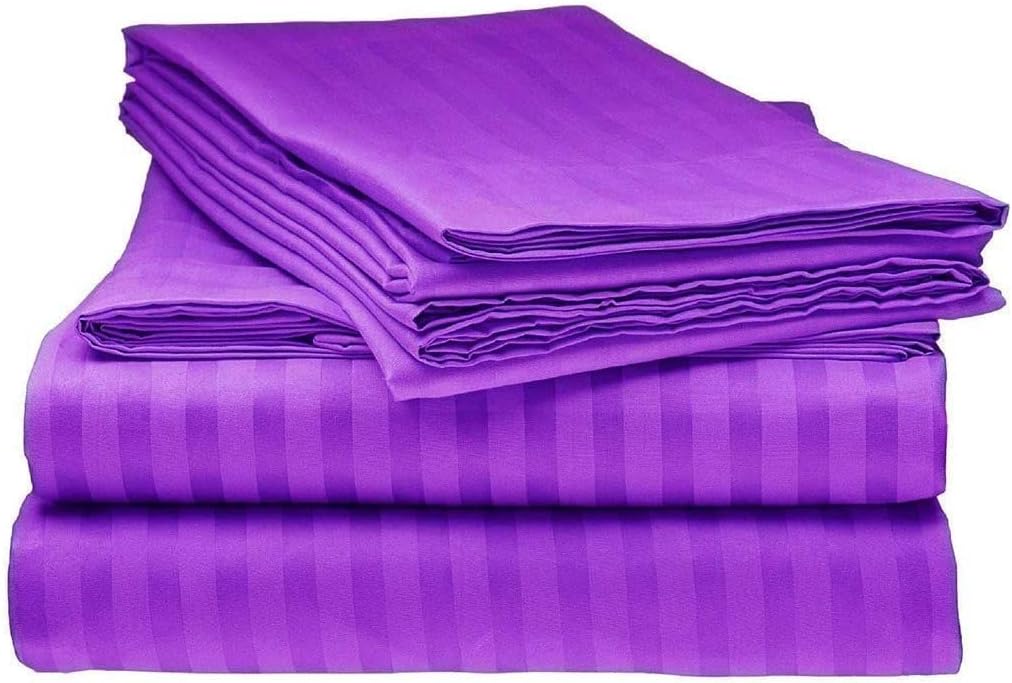 RRlinen 100% Pure Natural Cotton Bedsheet Set-4 PC Twin XL Bedding Size | Dark Grey Solid Best Cooling Breathable Sateen Weave Sheet Set Fitted Mattress with Elastic Belt 15" Deep Pocket