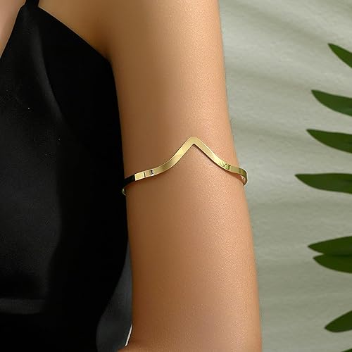 Miniatura 2 de YANCHUN Brazalete de brazo con diamantes de imitación para la parte superior del brazo, joyería para mujer, pulsera de brazo en capas, joyería