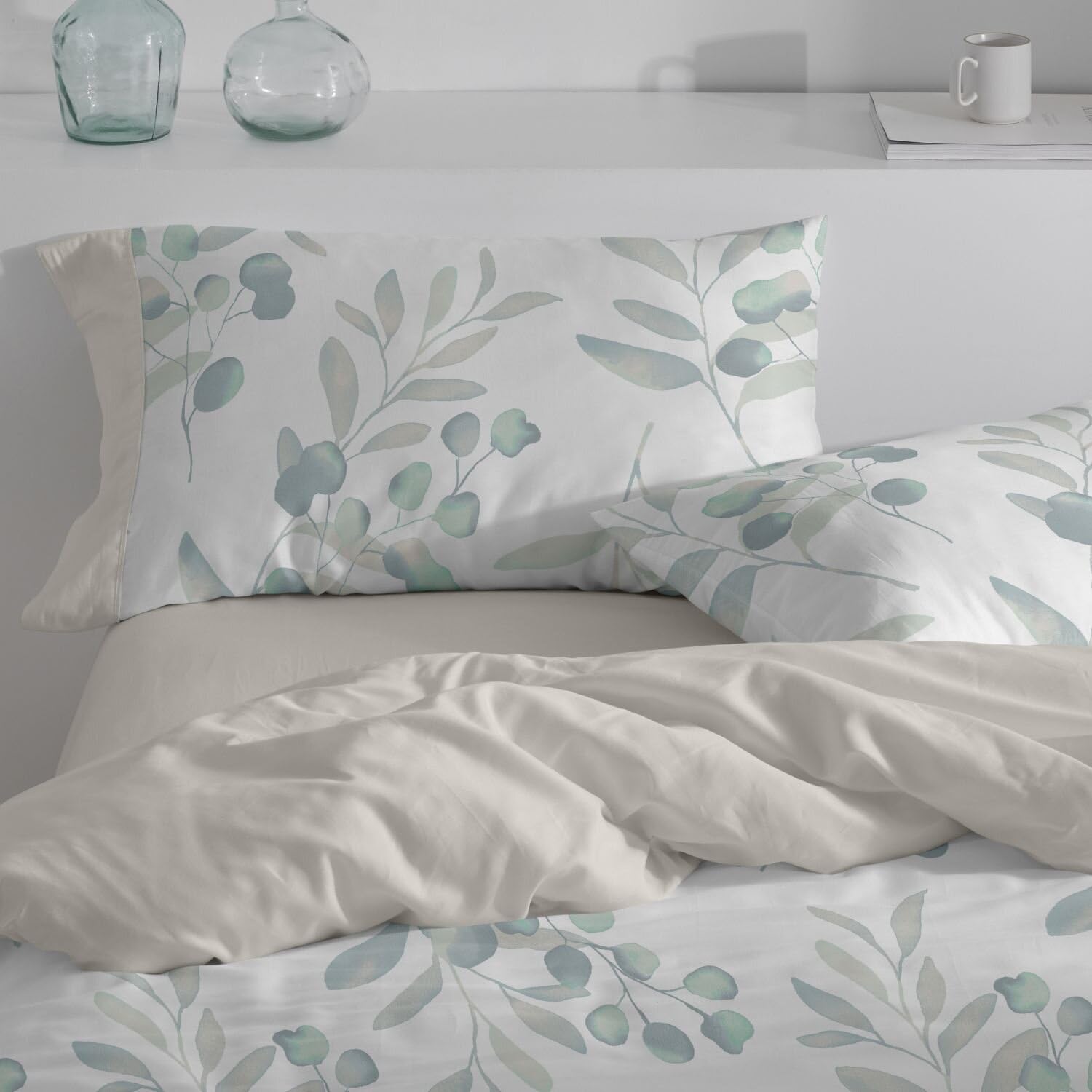 Burrito Blanco | Fundas nórdicas de Franela | Cama de 150 a 160cm. (+Medidas Disponibles) | Diseño 574 | Color Turquesa (150-160x190/200cm.)