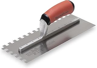MARSHALLTOWN Standard Notched Trowel, Square Notch, 10x10x10 mm Notch Size, DuraSoft Right-Handed Handle, Flooring and Tiling, Tile Tool, Made in the USA, 5779SD