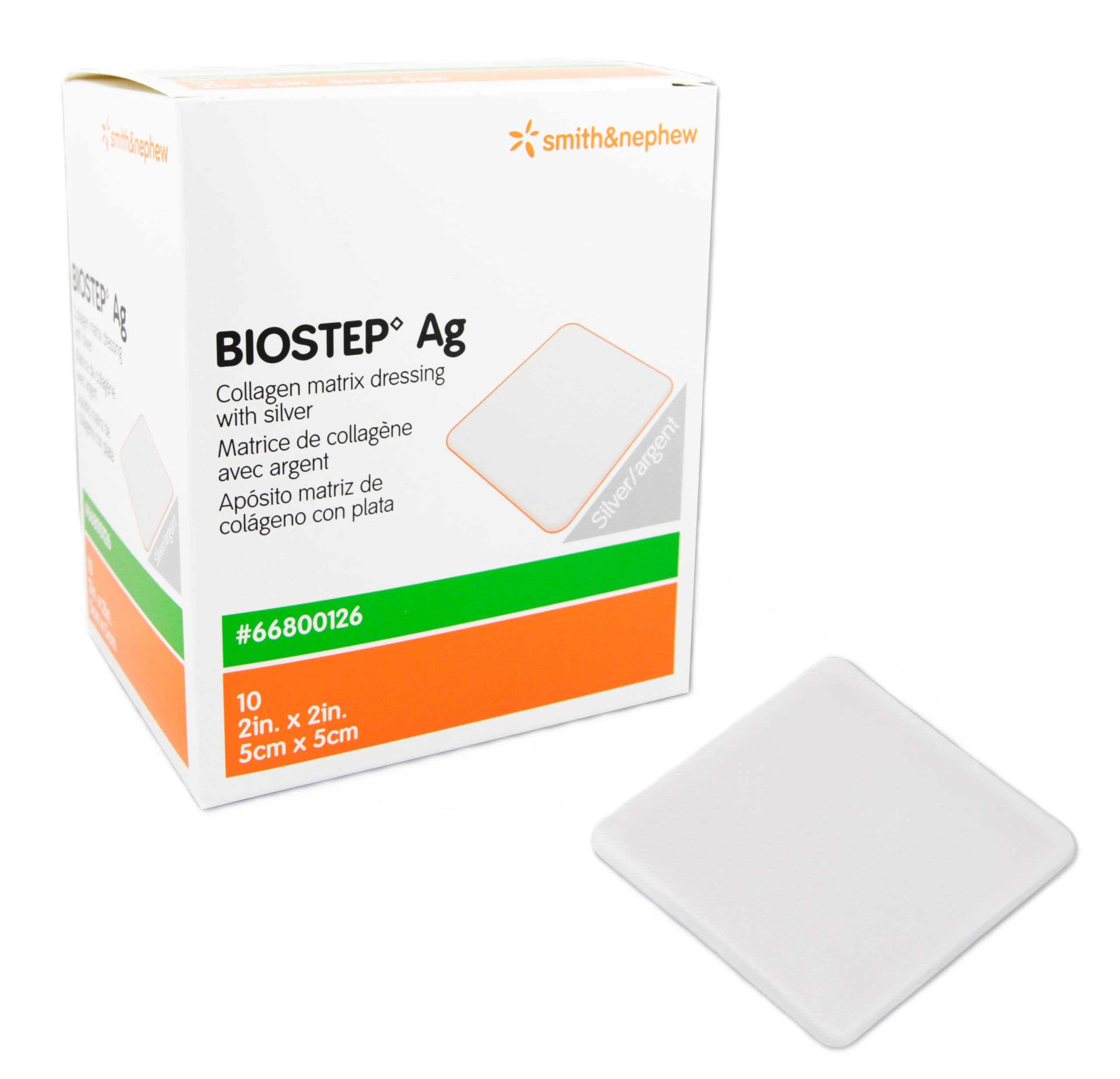BIOSTEP AG 66800126 - Medicazione al collagene, 5 x 5 cm, confezione da 10