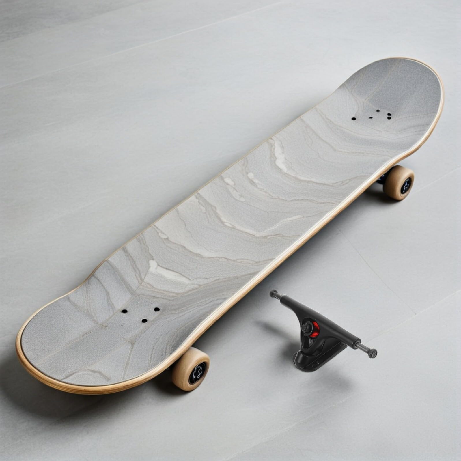 2 Pièces Kit de 2 Trucks de Skateboard 7 Pouces en Alliage Aluminium Léger, Ensemble de Camions pour Longboard Cruiser, Matériel de Montage Inclus, Adapté Skatepark et Rue,