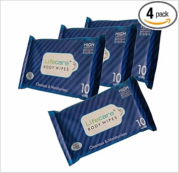 ANK Liifecare Body wet wipes|All skin type|Natural Alovera, Antibacterial,Alcohol free & Vitamin E wipes | Feel Refresh and Cleansing wipes -Pack of 4 (40 wipes - large size)