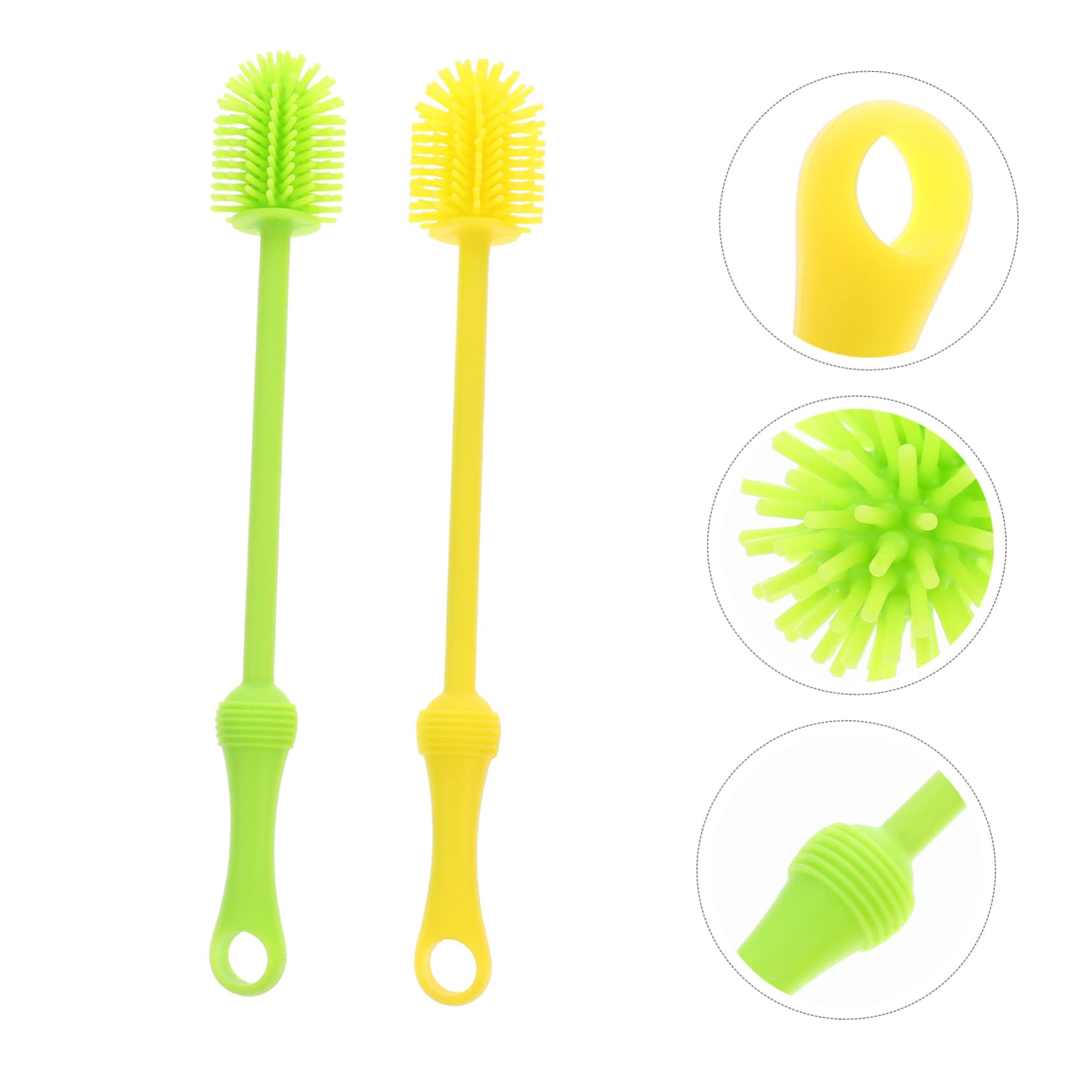 TOYANDONA 6 Cepillos Multifuncionales Para Biberones Limpiador Multiusos Cepillo De Limpieza De Silicona Cepillos De Limpieza Para Uso Doméstico Chupete Limpiador De Botellas De