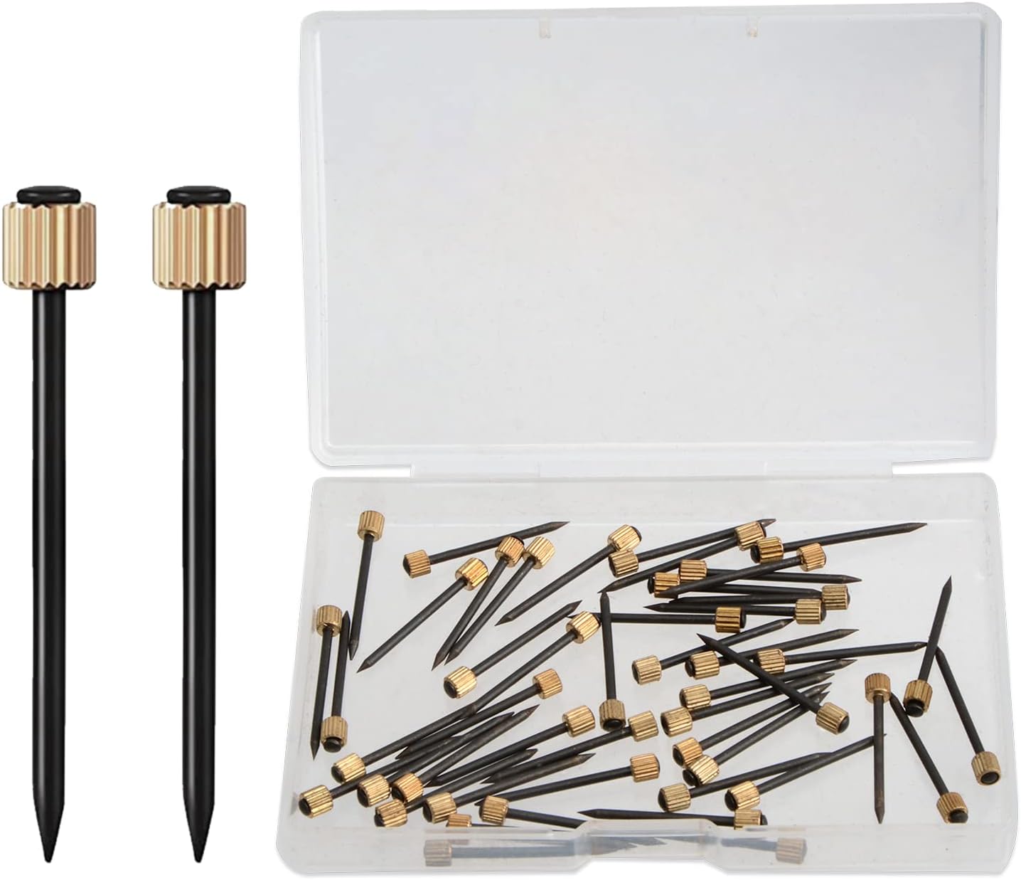 Qiveno Picture Hanging Nails, Picture Frame Nails Black Steel Nails and