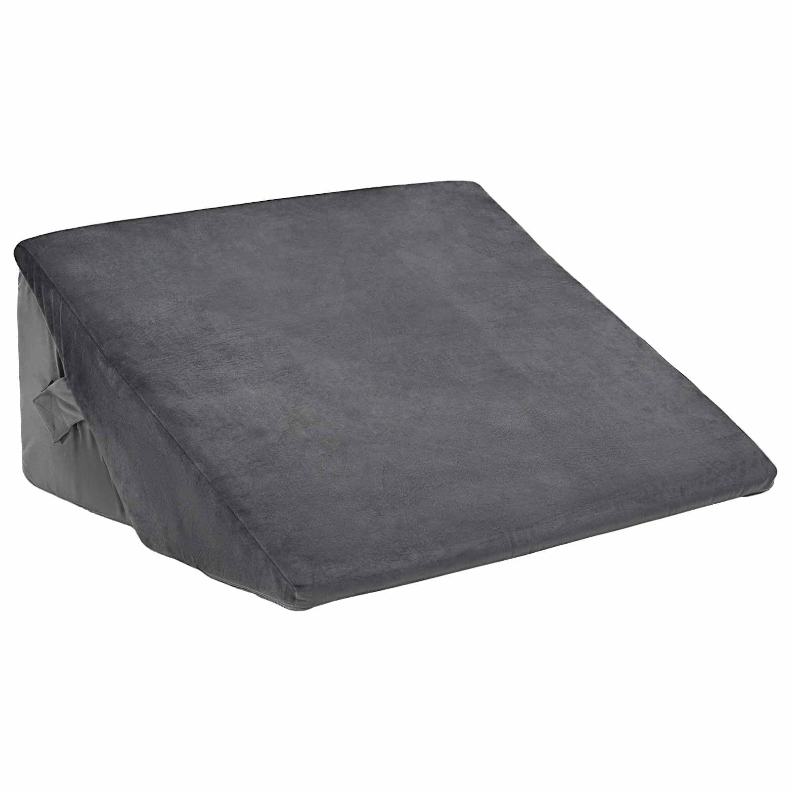 Cojín de esquina (55 x 55 x 26 cm, espuma con memoria de forma, cojín elevador, patas portátil, para cama, dolor de espalda