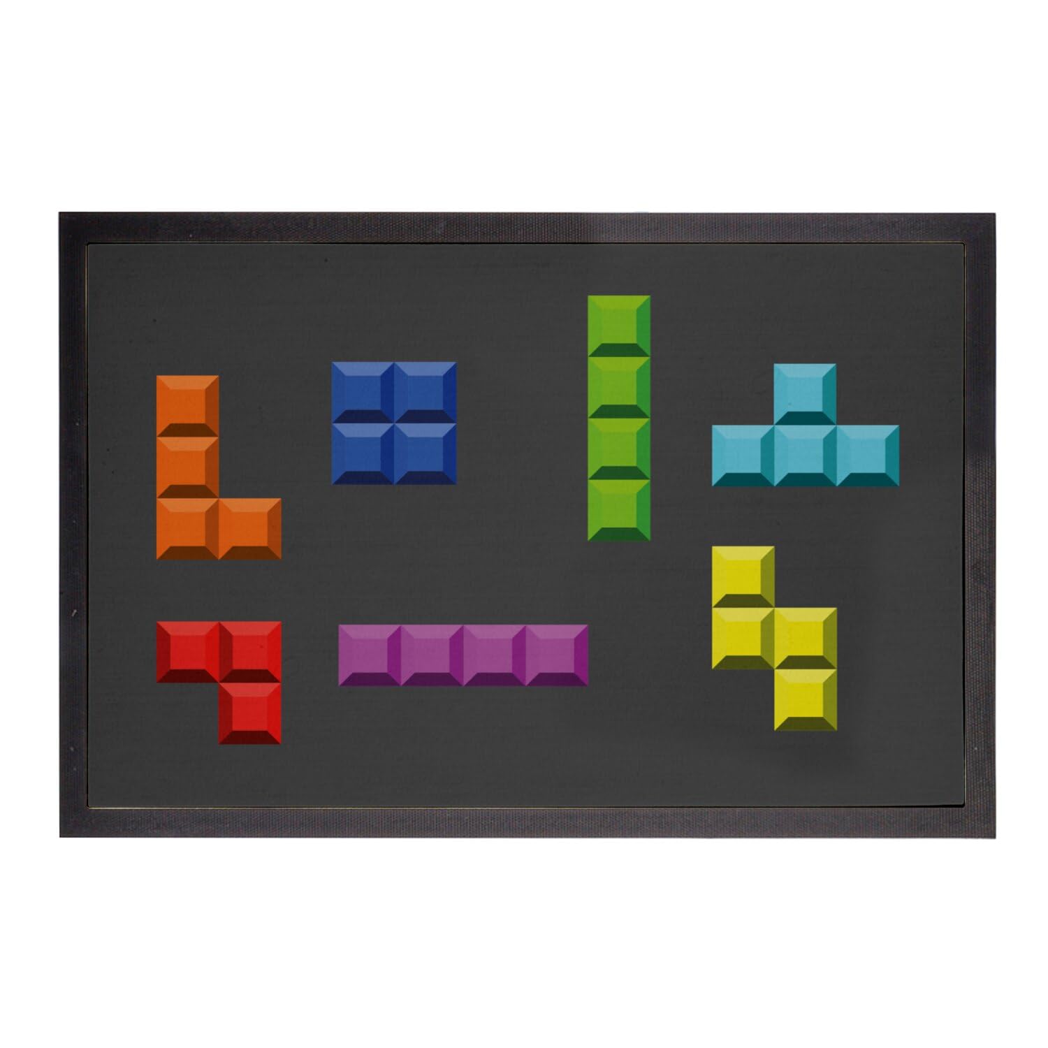 Paillasson noir jeux video retro gaming 75x50cm le cadeau nostalgique parfait des annees 1980