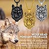 Richsteel Viking Necklace for Men Wolf Pendant Necklaces Boys Chain Norse Mens Jewellery #2