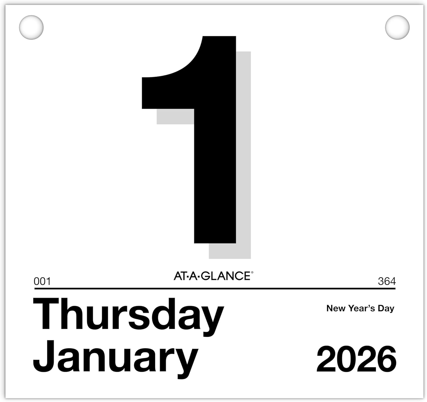 AT-A-GLANCE 2026 "Today Is" Daily Wall Calendar Refill, 8.5" x 8", Large (K45026)
