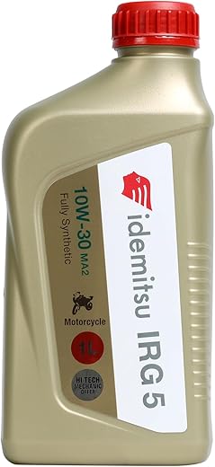 Idemitsu IRG5 10W-30 MA2 Fully Synthetic Petrol Engine oil for Motorcycles/Bikes (1L)