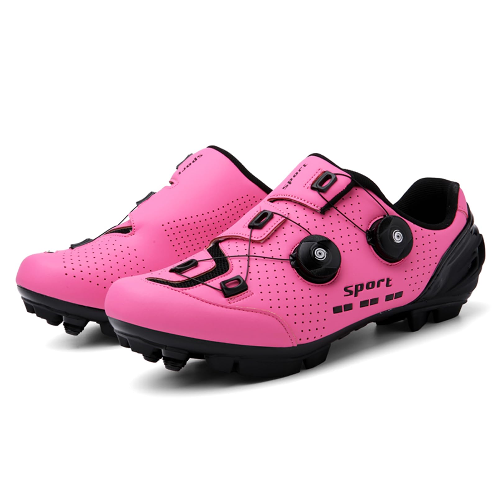 NGARY Zapatilla de Ciclismo MTB Mujer, Zapatos Bicicleta Montaña Compatibles con SPD Pedales de 2 Tornillos con Calas Zapatos De Senderismo para Mujer Exterior