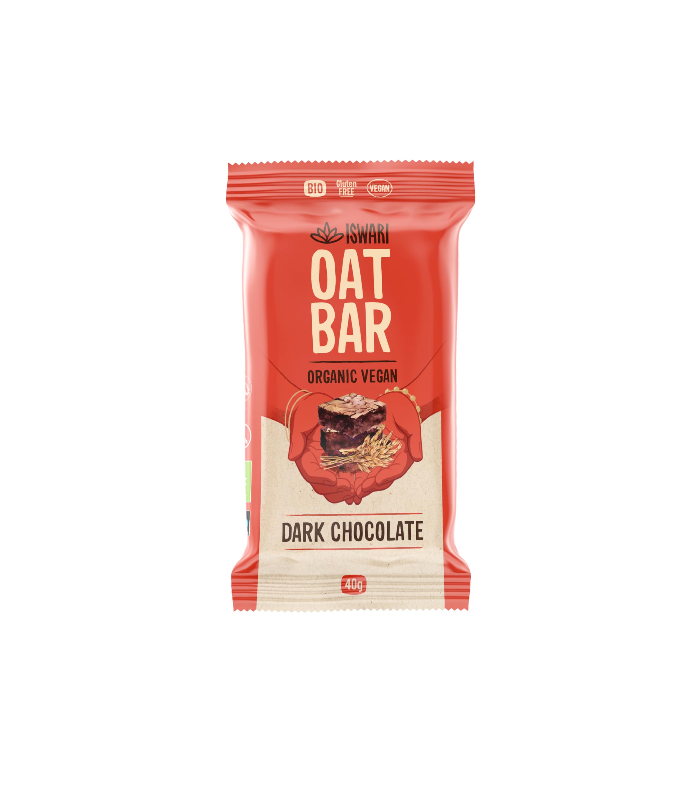 Iswari Pack 20 Barritas de Avena con Dark Chocolate 40g