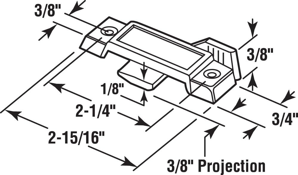 Prime-Line 171949-W Sash Lock, Diecast Construction, White, Used on Vertical and Horizontal Sliding Windows (Single Pack)