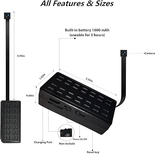 Miniatura 7 de Mini módulo de cámara 4K DIY pequeña cámara de seguridad WiFi pequeña cámara de niñera inalámbrica HD cámara espía para el hogar interior y exterior