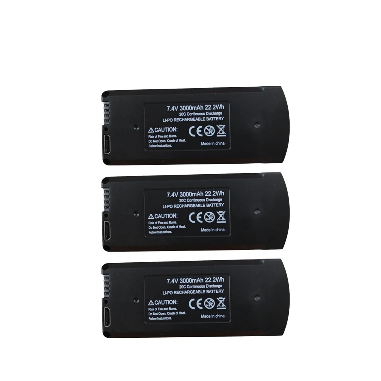 V198 GPS Drone Battery 3000mAh 7.4V Li-ion Pack With 22.2Wh Energy, Replacement For V198 MAX PRO 8K RC Quadcopter(3pcs)