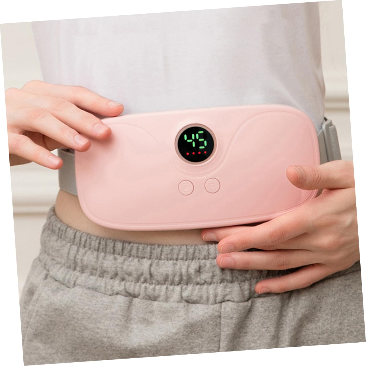 Beheizter Massagegürtel 1 Satz aus Abs und Kupfer in Rosa