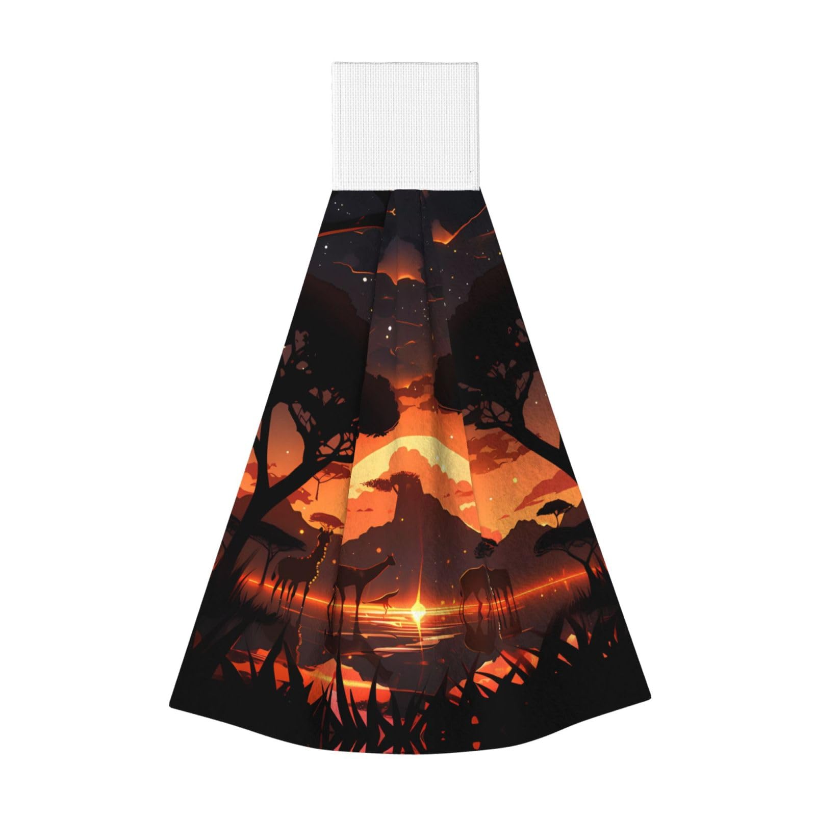 ZQYTGFDC Animals of the African Savannah Highly Absorbent Dish Towels Soft Coral Fleece Wipe
