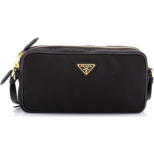 Prada, Pre-Loved Pochette Shoulder Bag Tessuto Small, Black