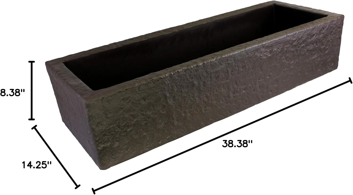 Emsco Group 38" Rustic Trough Planter - Bronze