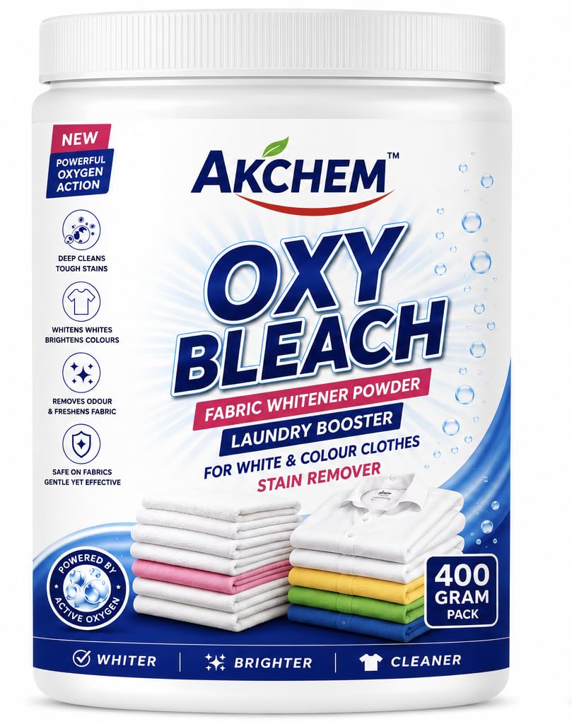 Oxygen Bleach Powder 400g | Fabric Whitener, Color-Safe Brightener & Stain Remover | Chlorine-Free Laundry Booster for White & Colored Clothes-image-0