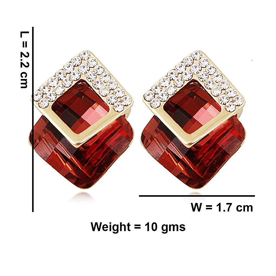 Emerald Sparkling Stud Earrings AAA Quality Crystal Elements