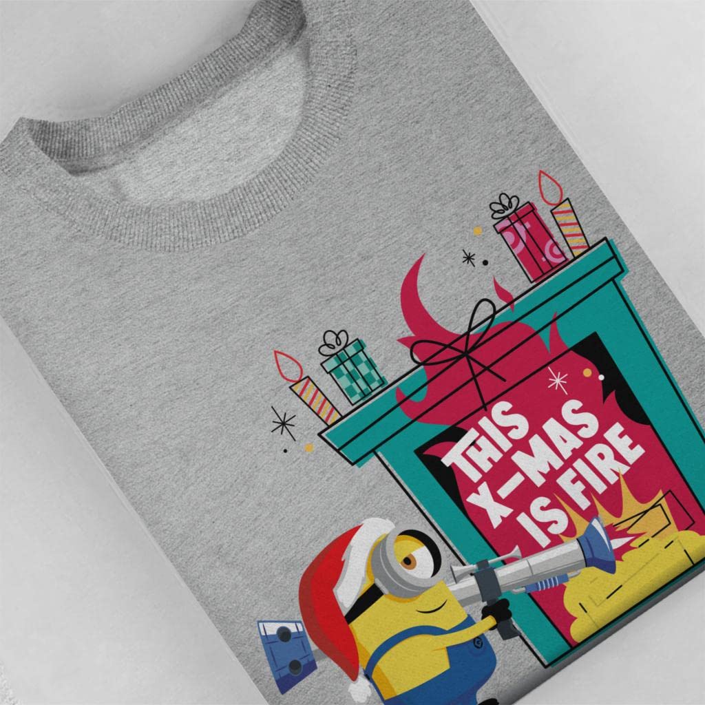 All+Every Minions Christmas This Xmas is Fire Men's Sweatshirt