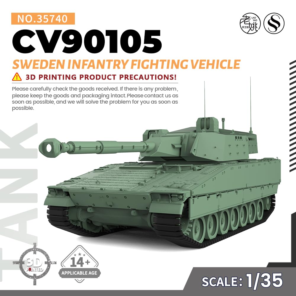 MRY-SFW SS35740 1/35 zestaw do budowy modelu wojskowego Szwecja CV90105 czołg ochronny