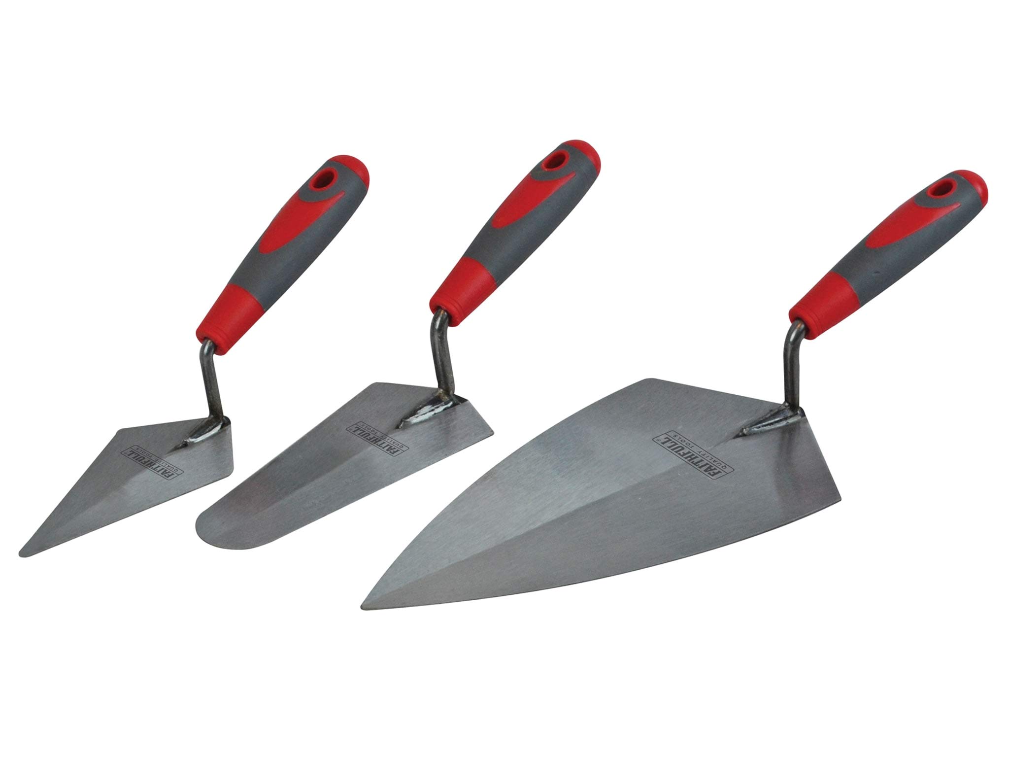 Faithfull FAISGTSET3 Soft Grip Trowel Set, 3 Piece