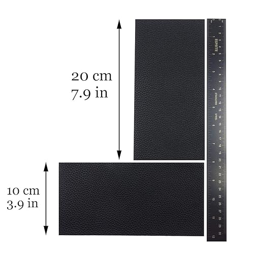 Miniatura 2 de Vowcarol Kits de reparación de cuero para sofás y automóviles, parches de reparación de cuero Kit de reparación de vinilo súper fino, 2 piezas,