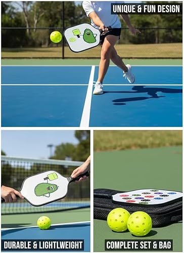 Miniatura 2 de MIXIN ITUP Juego de 2 paletas de pickleball de fibra de carbono T700