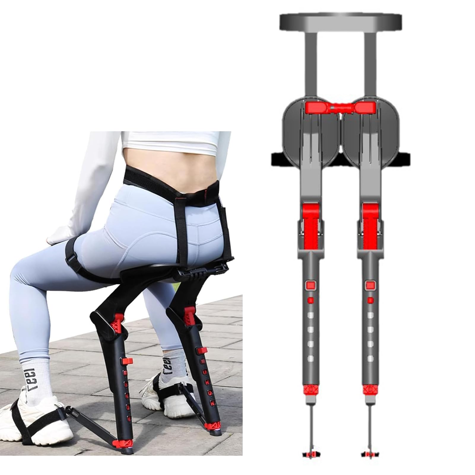 Adjustable Wearable Invisible Chair SUYUDD Wearable Chair Invisible ...