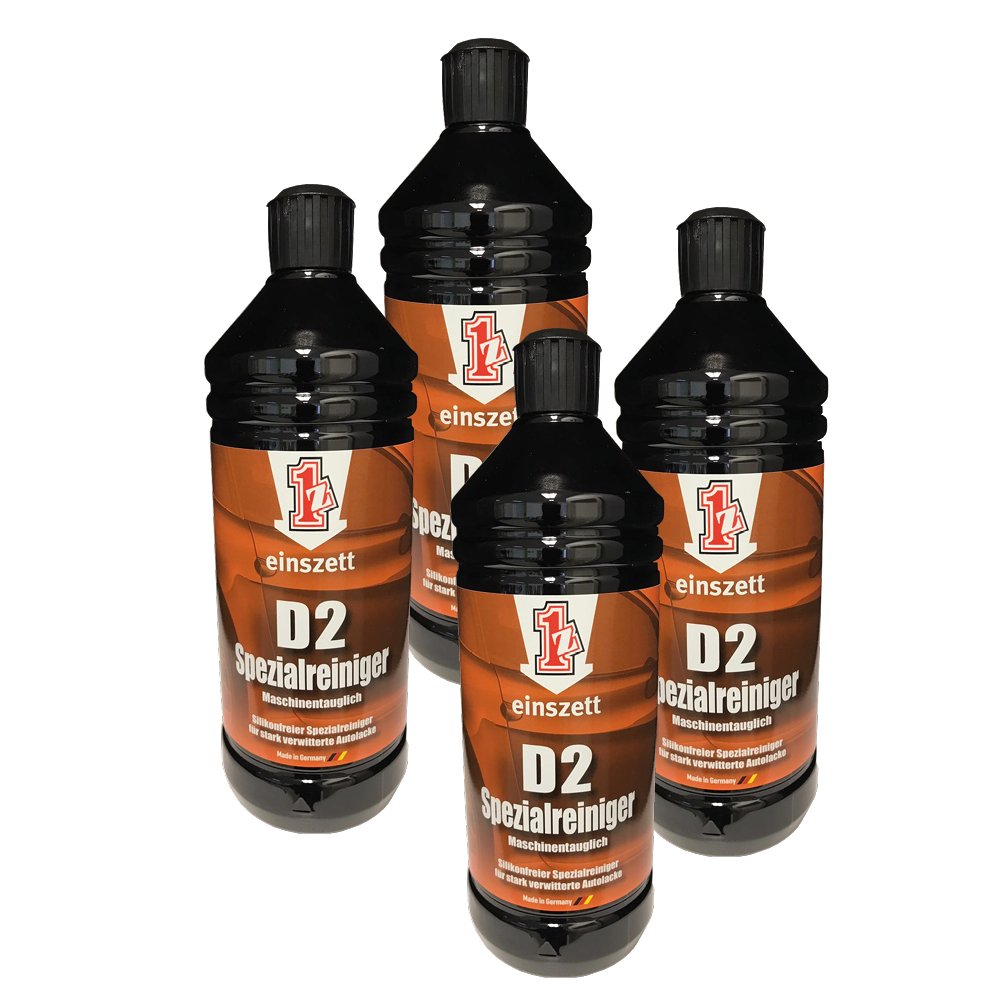 4x Einszett Spezialreiniger D2 / Politur/Lackreiniger stark 1000ml